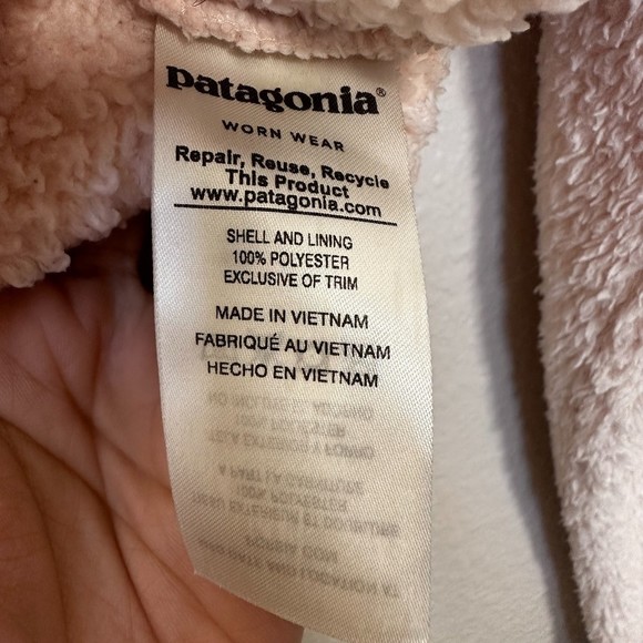 Patagonia Los Gatos Fleece Quarter Zip Women's Size Small Light Pink - Picture 6 of 7